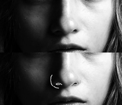 retrato calcando