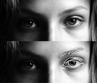 retrato calcando